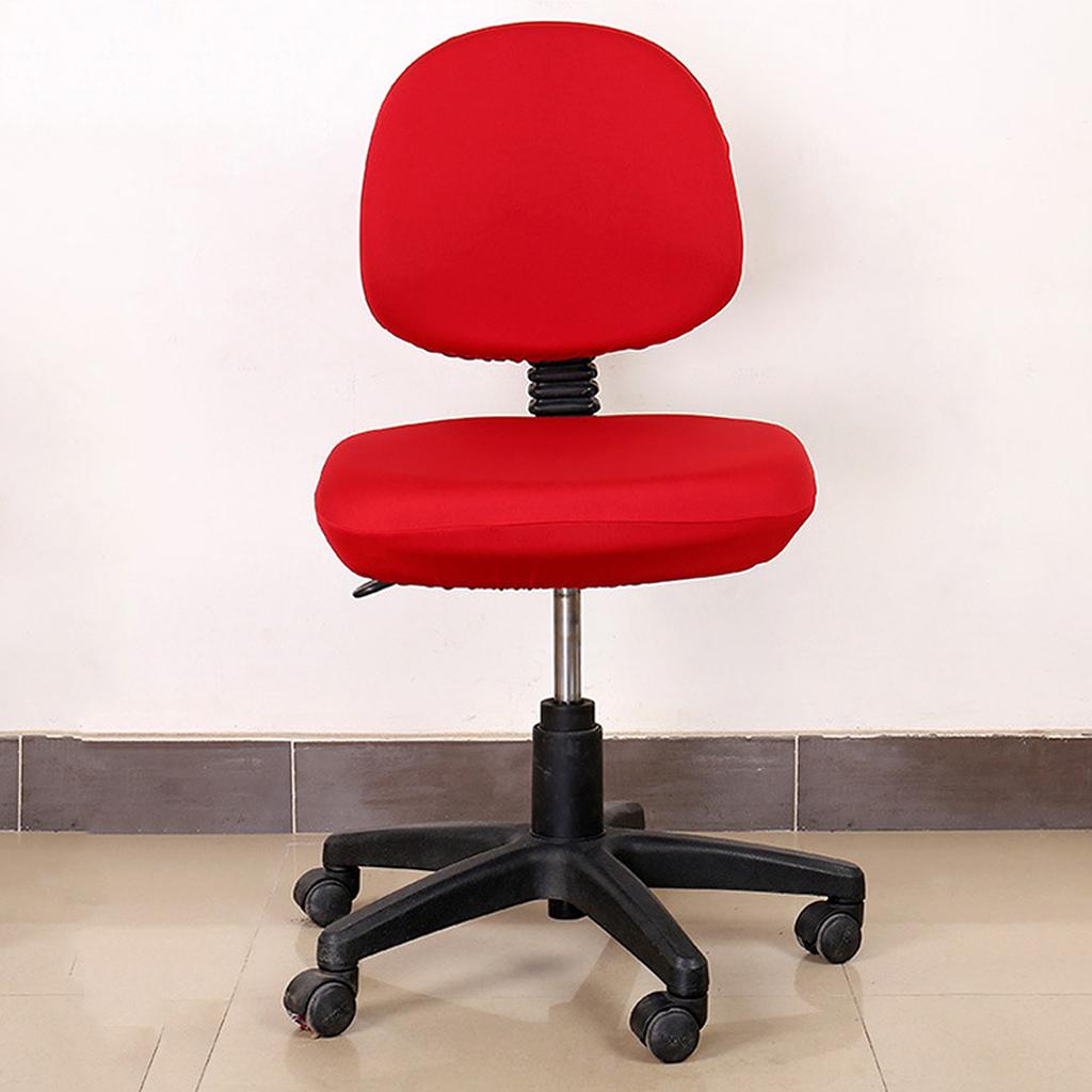 2xStretch Soft Swivel Cover Office Computer Chair Covers Red Chair Covers
