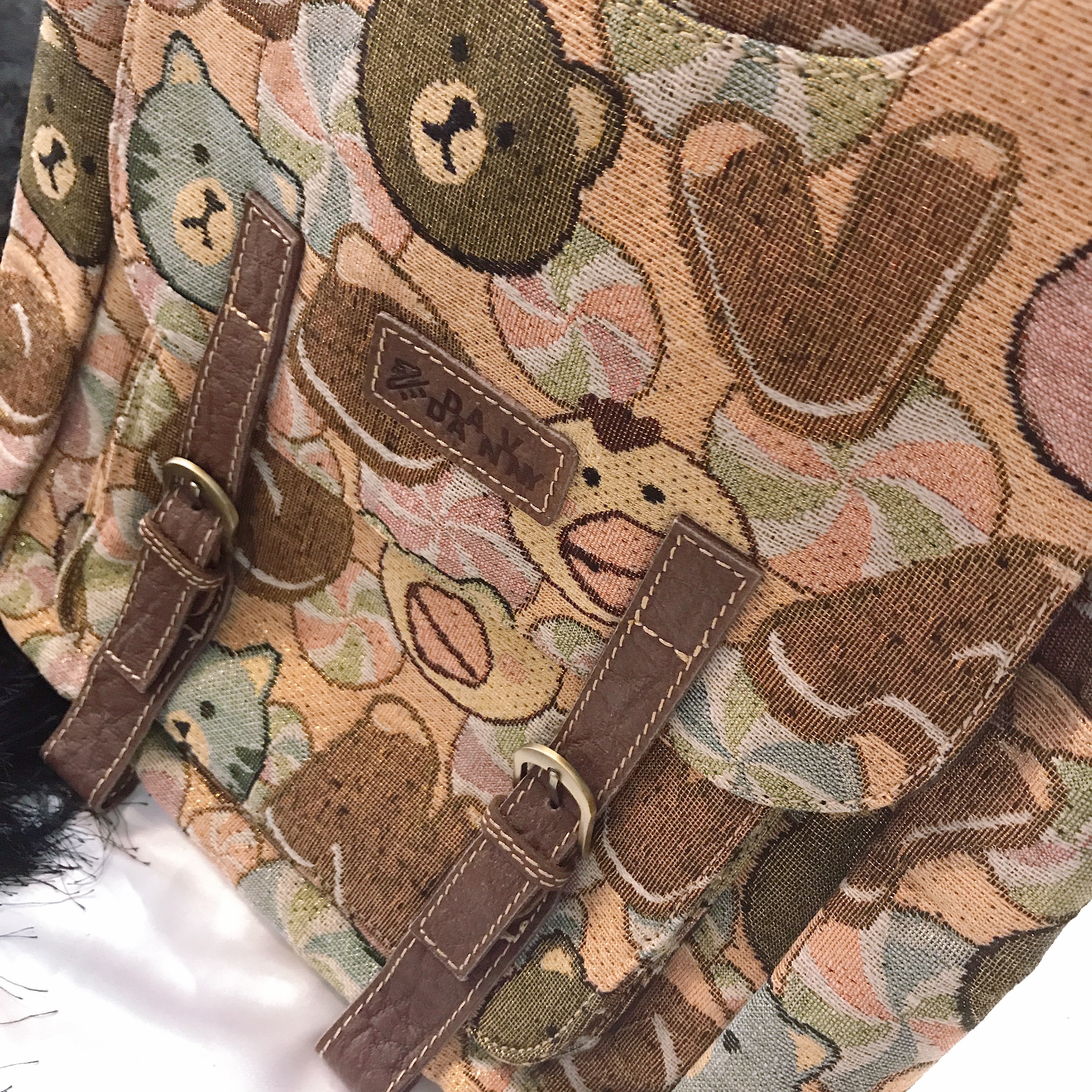 Balo thời trang 2 dây thêu gấu kẹo kim tuyến siêu xinh - DD142H8377