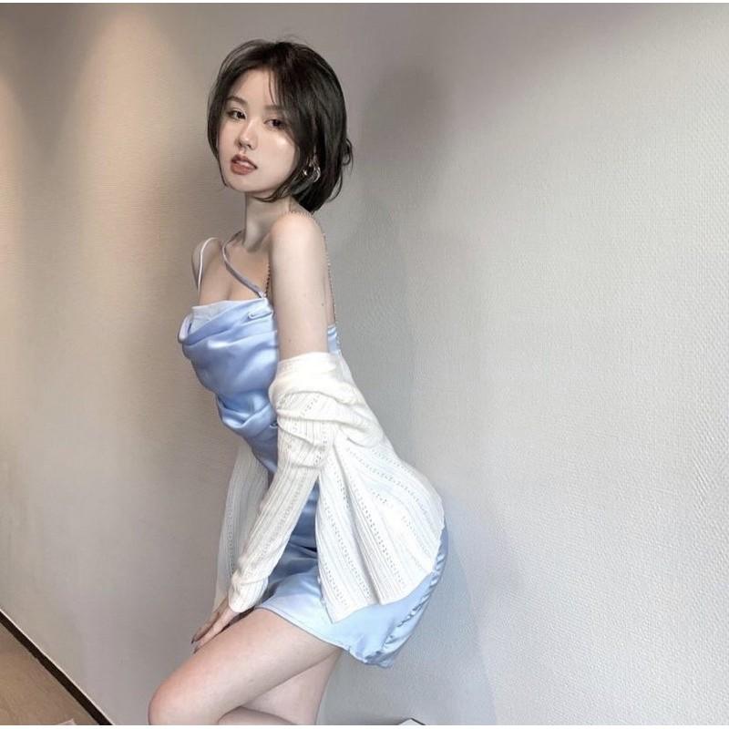 ĐẦM DÂY CHÉO ĐÍNH HẠT CỰC XINH
