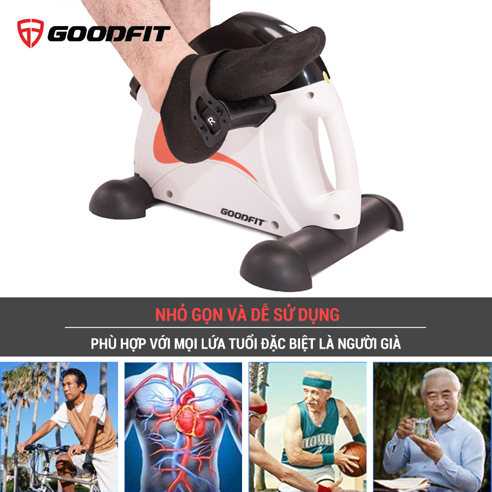 Xe đạp thể thao, máy đạp xe, xe đạp tập thể dục tại nhà GoodFit tùy chỉnh độ nặng, đồng hồ điện tử đo lường vòng đạp GF001PA