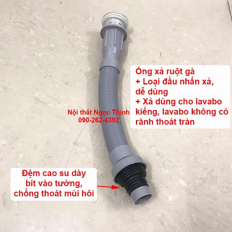 Xả ruột gà Không Rãnh Xả Tràn dùng cho lavabo KÍNH lavabo trơn không xả tràn