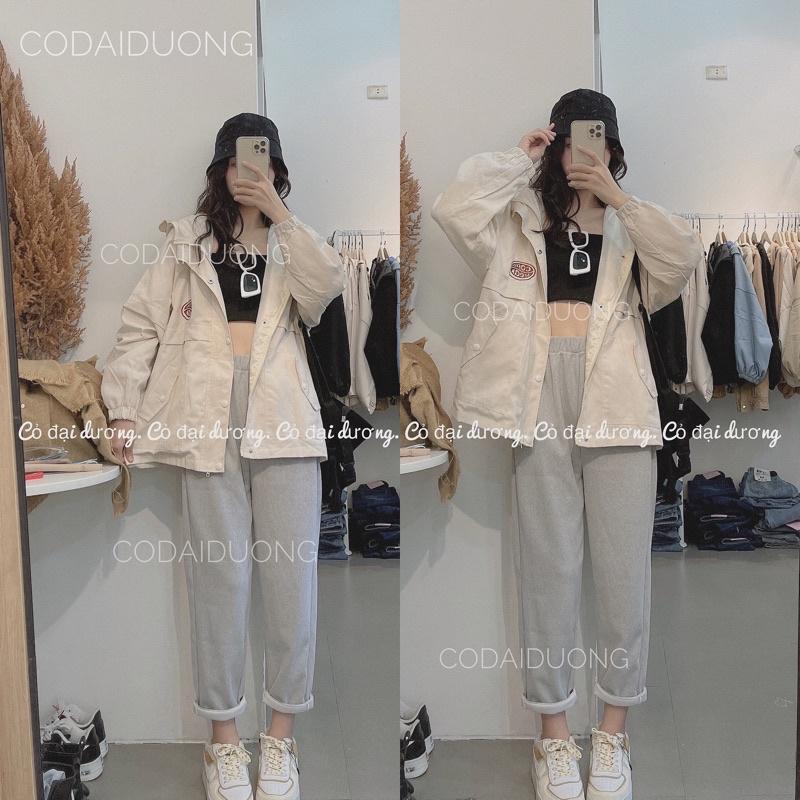 Quần baggy nỉ gân