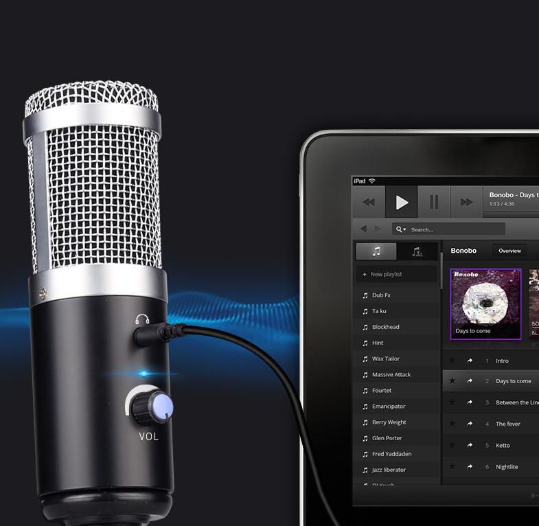USB computer microphone youtube podcast recording musical instrument performance live voice group chat microphone