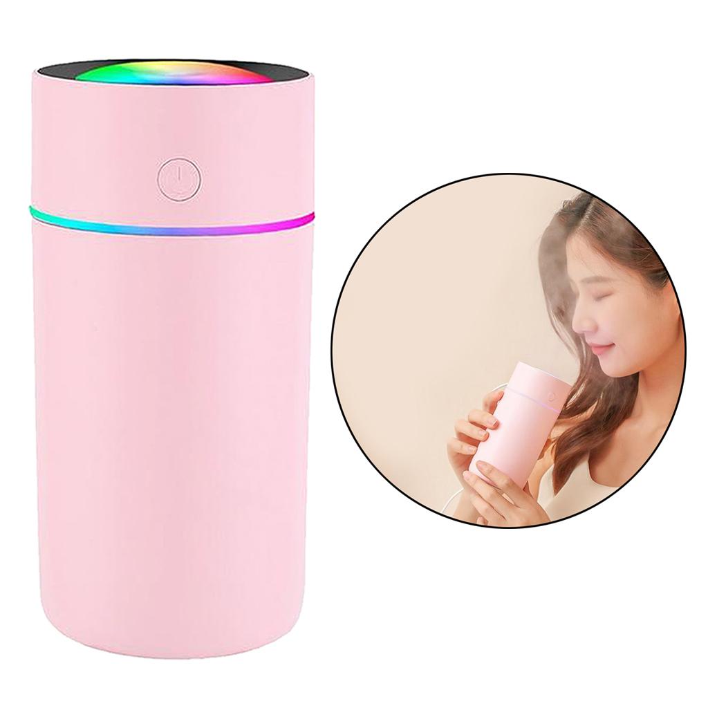 Humidifiers,320ml Ultrasonic Whisper-Quiet Humidifiers for Bedroom with 7 Color LED Display Sleep Timing Mode for Home Baby