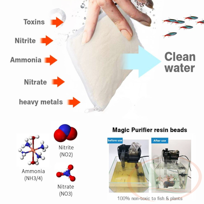 Vật liệu lọc Biozym Purigen Magic Water Purifier khử màu làm trong nước bể cá tép thủy sinh