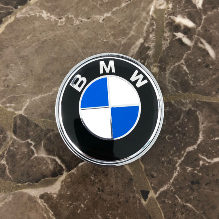 Logo chụp mâm, ốp lazang bánh xe ô tô BMW đường kính 60mm