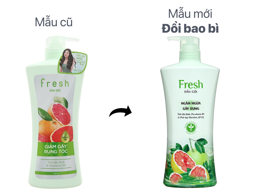 Dầu gội Fresh tinh dầu bưởi giảm rụng tóc 650g