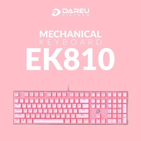 Bàn phím cơ DareU EK810 Queen Pink Blue switch – TTGShop