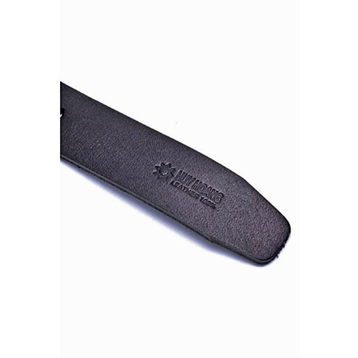 HJ4105 - Dây nịt nam da bò Huy Hoàng màu đen