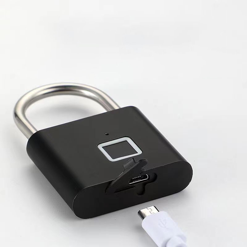 Ổ Khóa Thông Minh Cảm Ứng Vân Tay Mini Sạc Cổng Usb Tiện Dụng