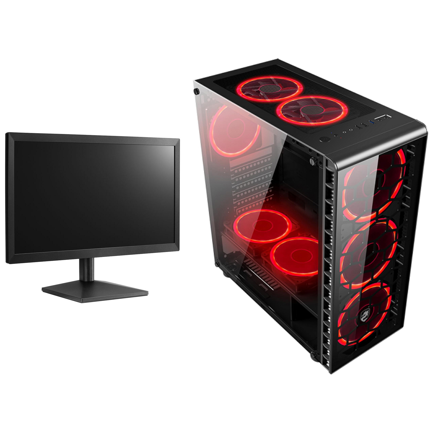 Máy tính chơi Game Vip nguyên bộ 4TechGM06 2019 đời mới kèm màn 24inch Full HD, Case PC Desktop chiến mọi Game đòi cấu hình khủng. - Hàng Chính Hãng.