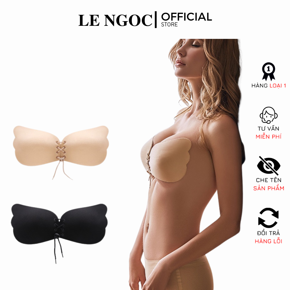 Áo ngực dán, miếng dán ngực mẫu dây rút cánh tiên tạo khe, áo dán nâng ngực -LN007