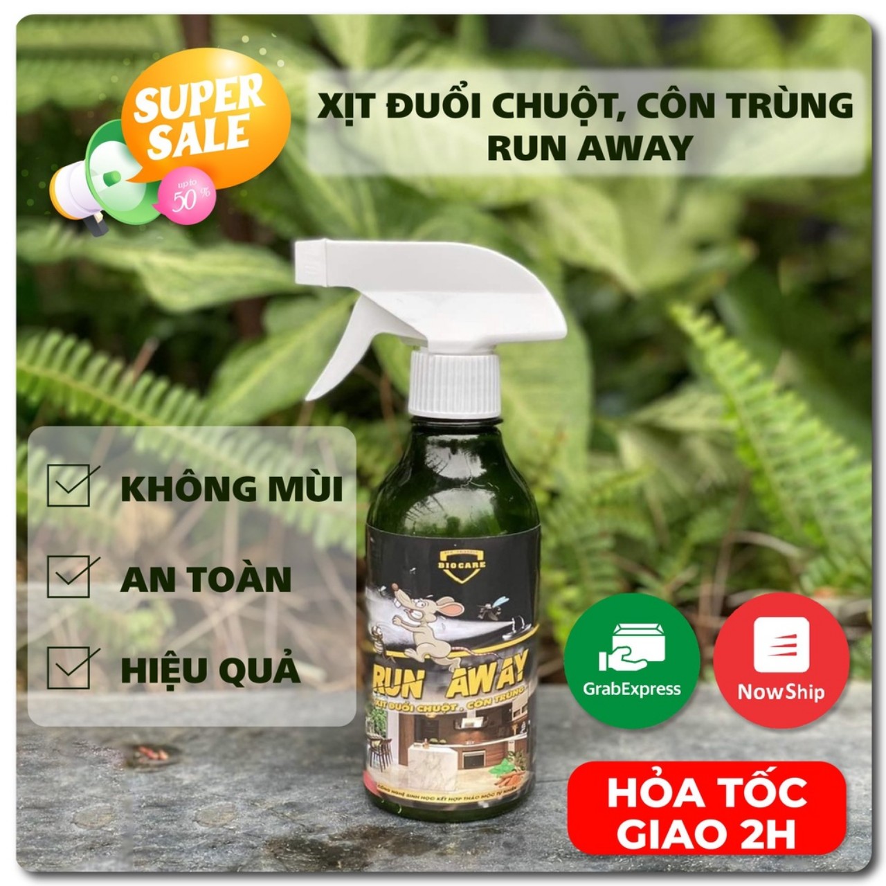 Bình xịt đuổi chuột ô tô gián và côn trùng hiệu quả cao cho nhà ở an toàn từ thiên nhiên