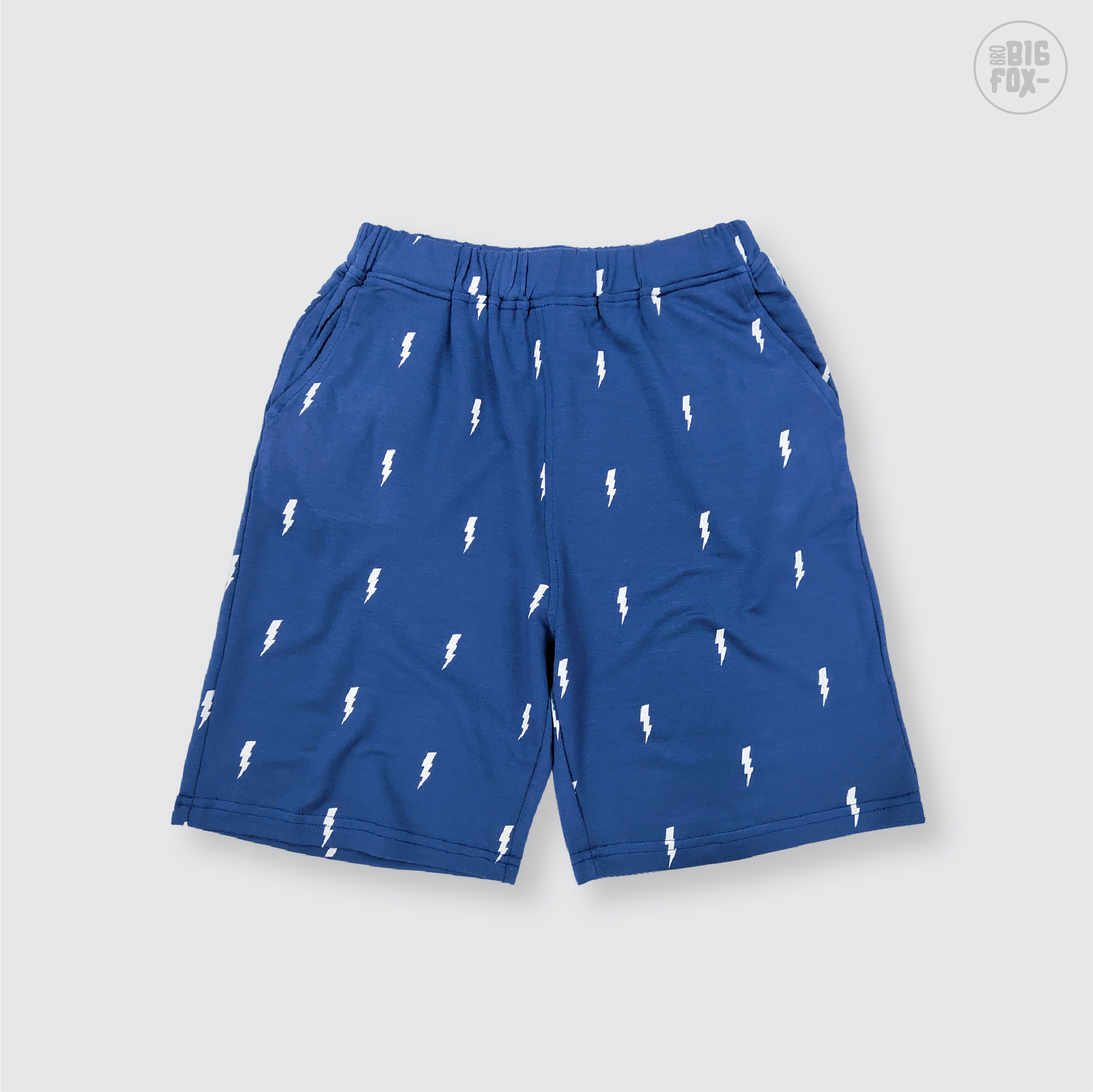 Quần Short Cho Bé Trai BIGFOX - MISSMEOW Mặc Hè Túi Chéo Chất Liệu Cotton Mềm Mịn In Tia Chớp Size Đại 12,13,14,15 Tuổi