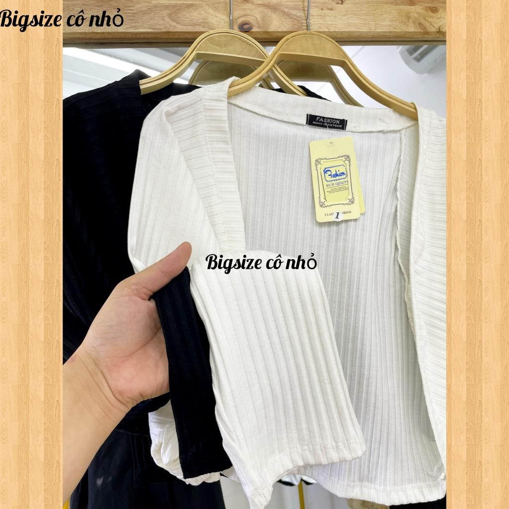 Áo khoác thun bigsize chống nắng gân đũa nữ form rộng croptop đẹp KG