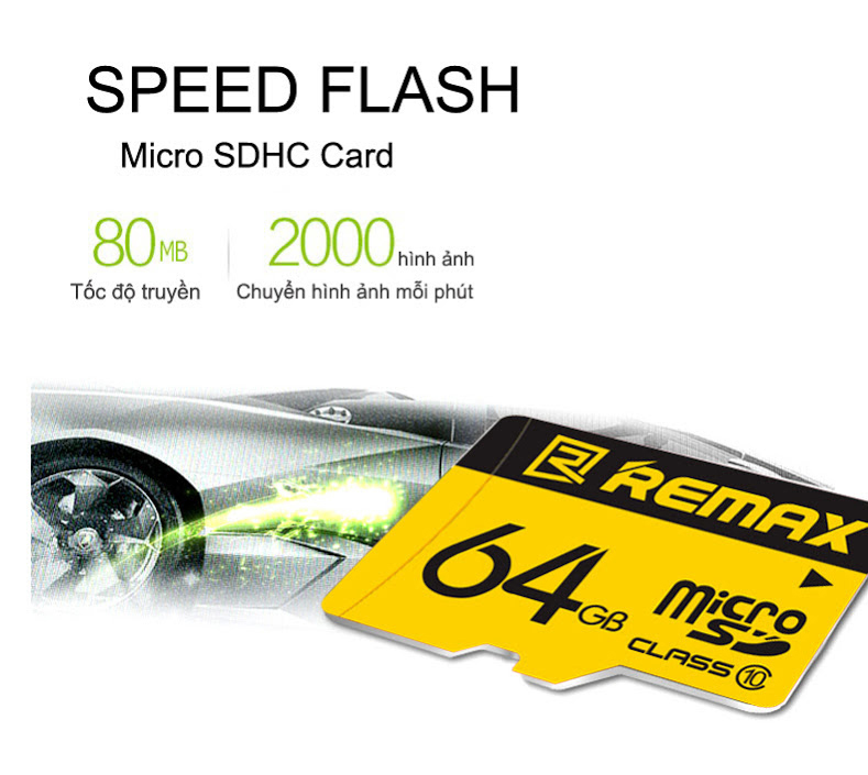 Thẻ nhớ MicroSD Remax 64Gb Class 10 - Hàng chính hãng