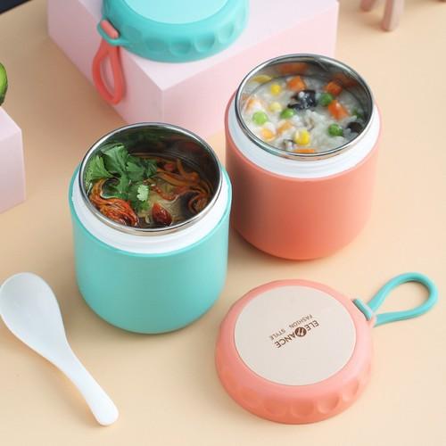 Bình ủ cháo cho bé có quai cầm Ca giữ nhiệt đồ ăn cho trẻ dung tích 430ml 