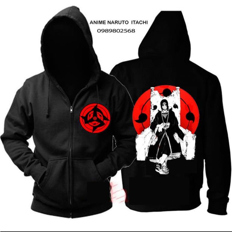 HOT BST ÁO KHOÁC ÁO HOODIE HÌNH ITACHI UCHIHA, SASUKE SENPAI , NARUTO ANIME KÈM QUÀ TẶNG