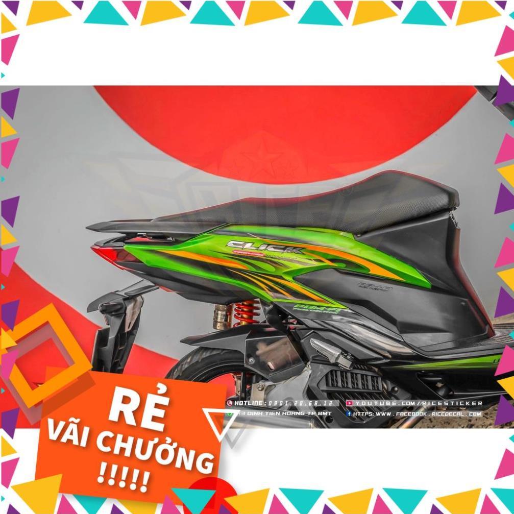 Tem Rời Vario 150 Mẫu Lửa Xanh Đen Cam Chữ Click