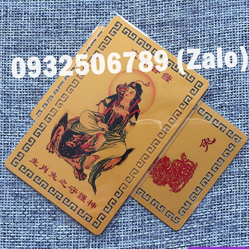 Kim Bài Phật Bản Mệnh 12 Con Giáp - TUỔI MÃO - VĂN THÙ BỒ TÁT bỏ bóp, ví, may mắn, bình an