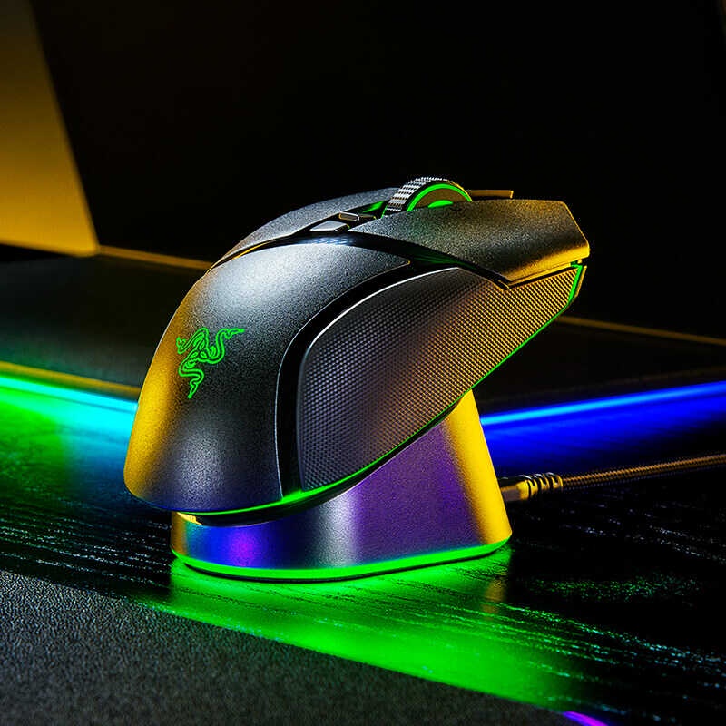 Bộ sản phẩm đế sạc Razer Mouse Dock Pro-Razer Wireless Charging Puck Bundle_Mới, hàng chính hãng