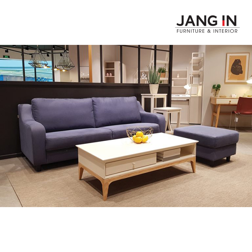 Bộ Ghế Sofa Ocean Dark Blue 3 Chỗ + Stool Jang In 1701200001-01