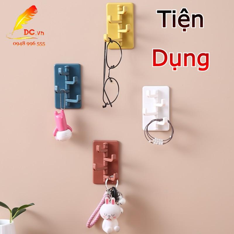 Móc Treo Thông Minh 4 Chấu Xoay 180 Độ Dán Tường Chắc Chắn Đa Năng Tiện Dụng