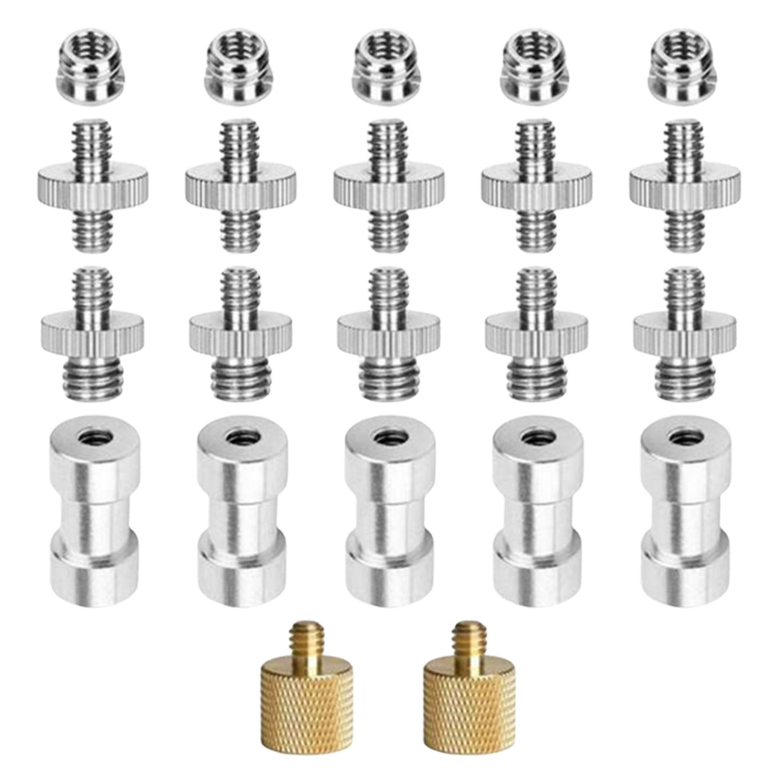 22 Pcs Camera Mount Screw 1/4 Inch to 3/8 Inch Converter Threaded Screws Adapter Suitable for Camera Tripod Monopod Ball Head