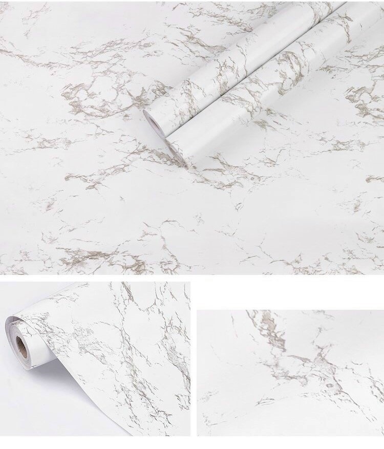 Giấy decal cuộn đá hoa cương trắng đen