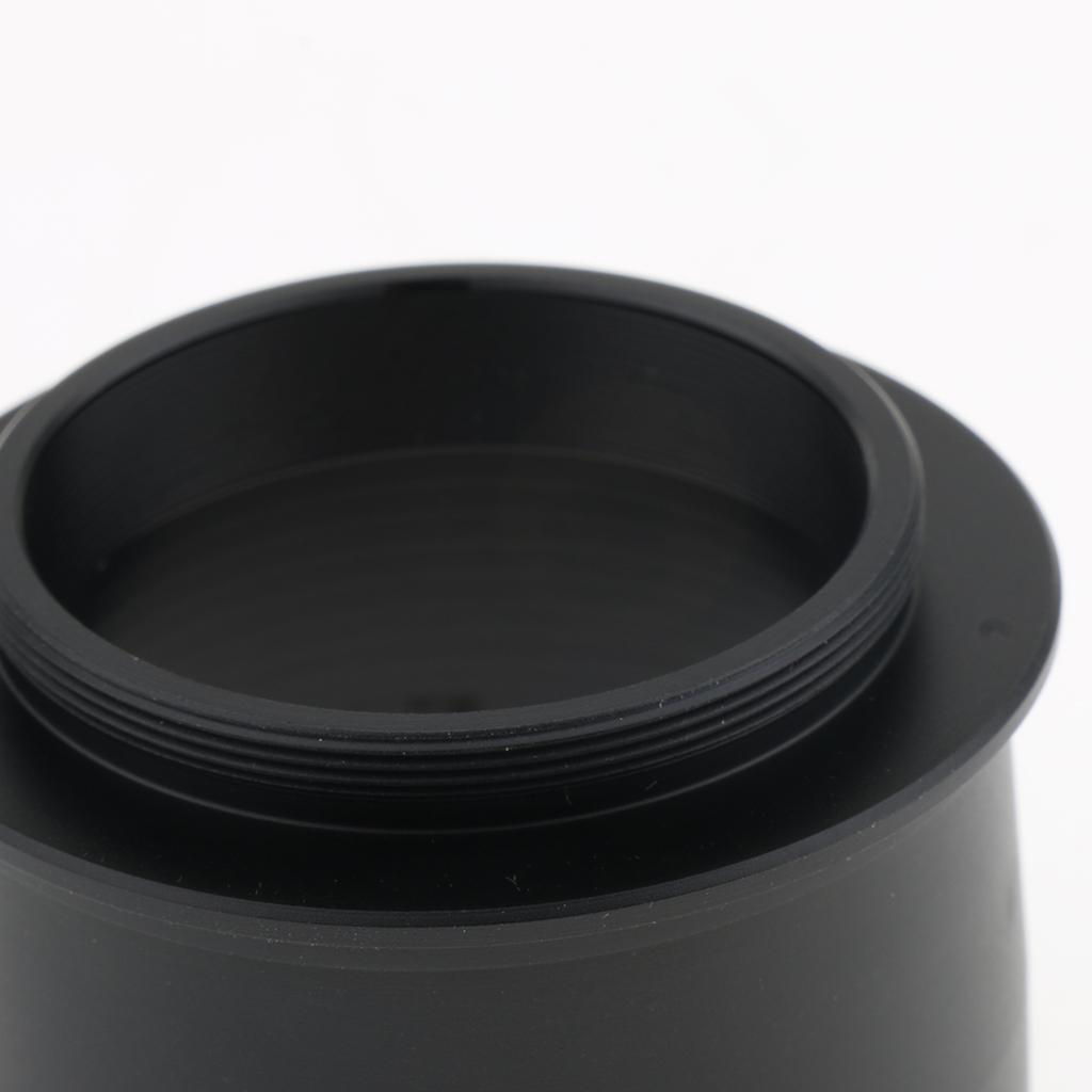 2" 50.8mm to M42*0.75 T2 Mount Adapter for Telescope Eyepiece Lens Black