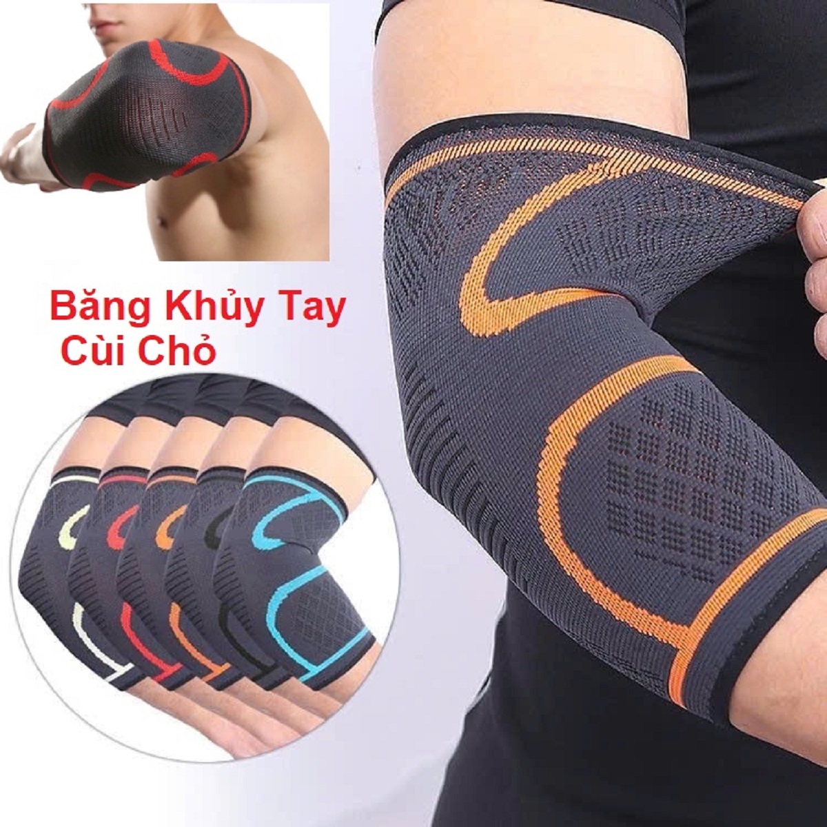 Băng Bó Bảo Vệ Khủy Tay Cùi Chỏ (1 CHIẾC ),Băng Khuỷu Tay,Tập Gym Chơi Thể Thao Đá Bóng Cầu Lông Bóng Chuyền
