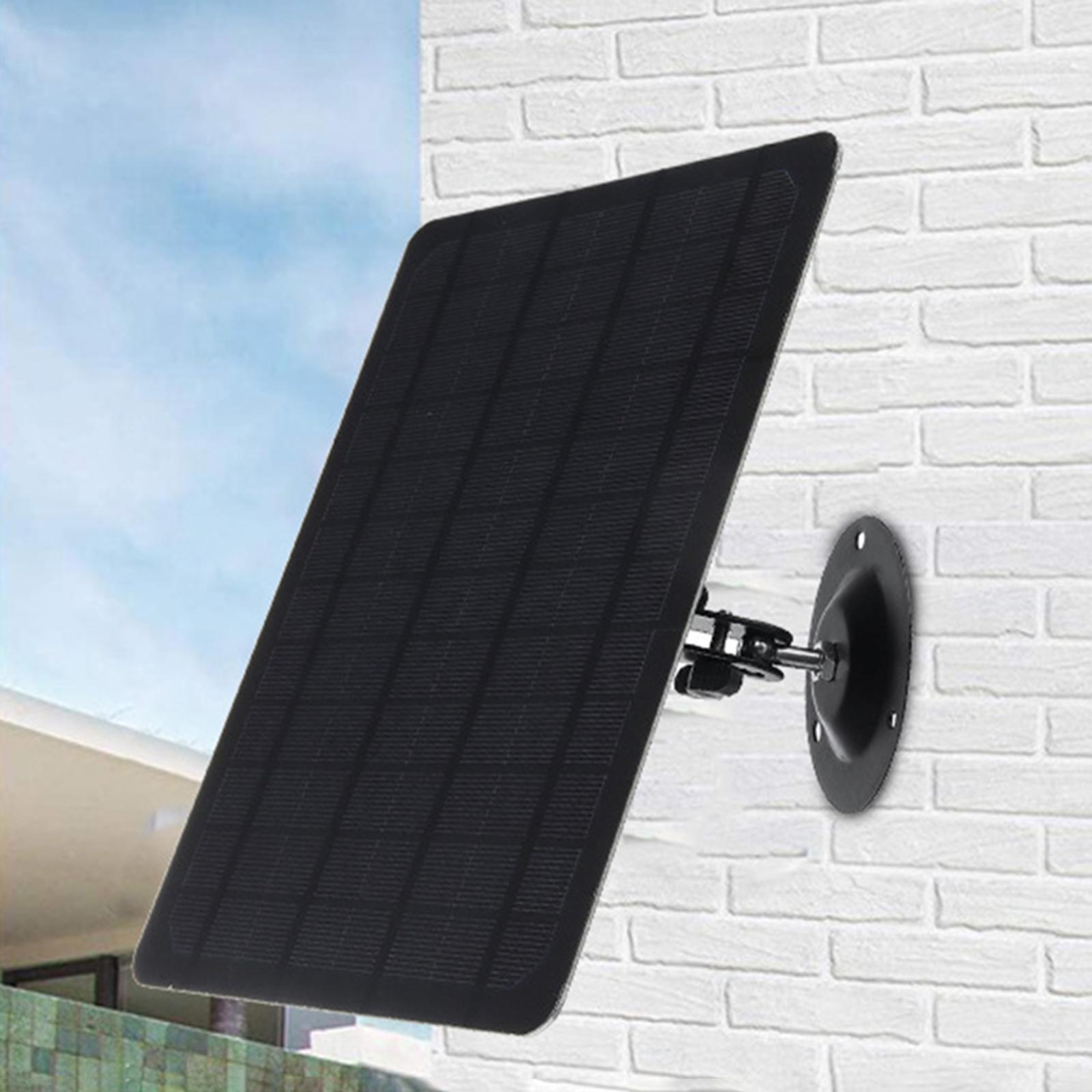 Solar Panel USB Charge Cable Bracket Outdoor Wall Mount Weatherproof 10W