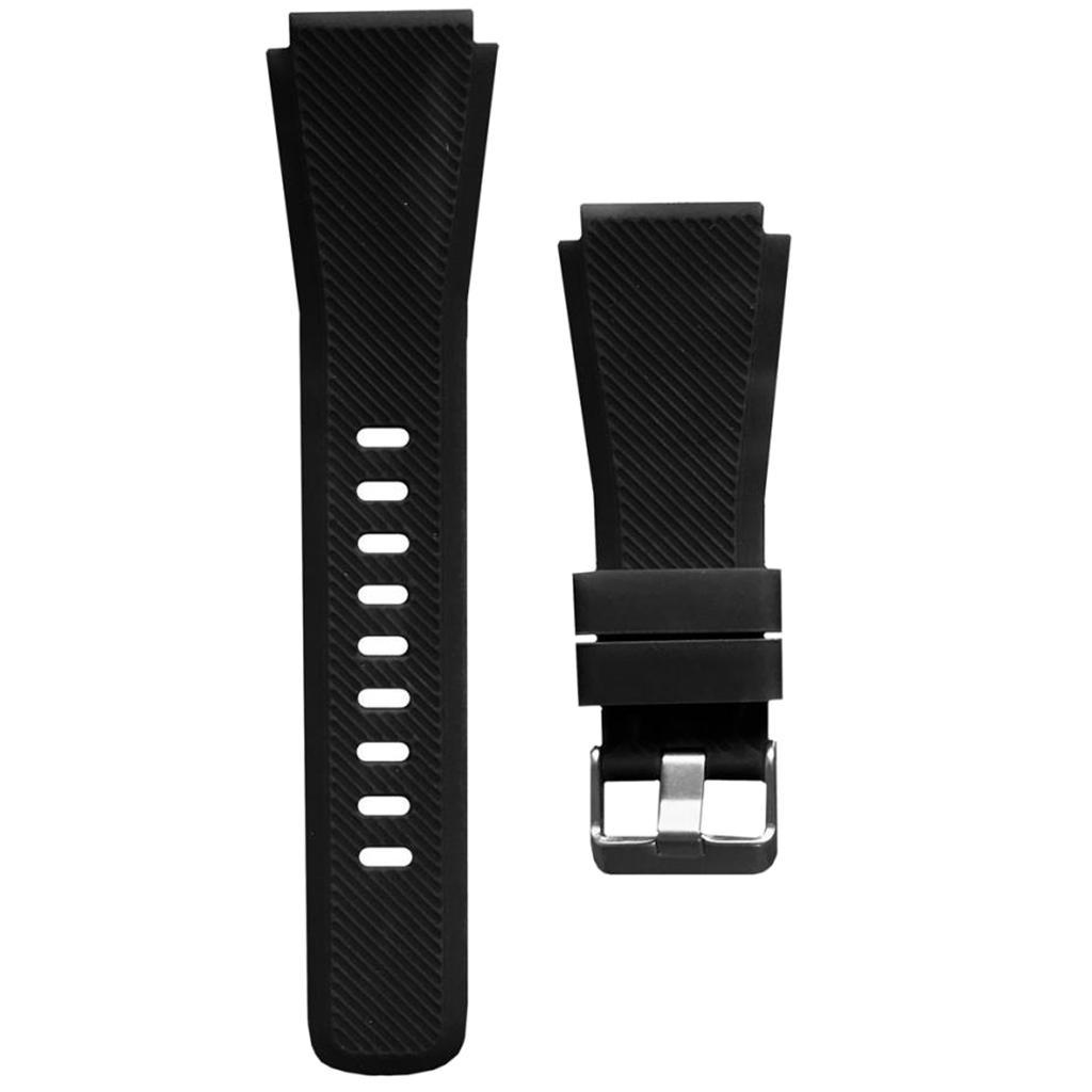 2xReplacement Silicone Band Strap For Samsung Gear S3 22mm Band black
