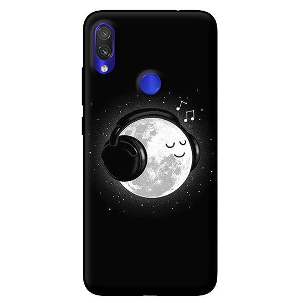 Ốp lưng in cho Xiaomi Redmi Note 7 mẫu Mặt Trăng Nghe Nhạc - Hàng chính hãng