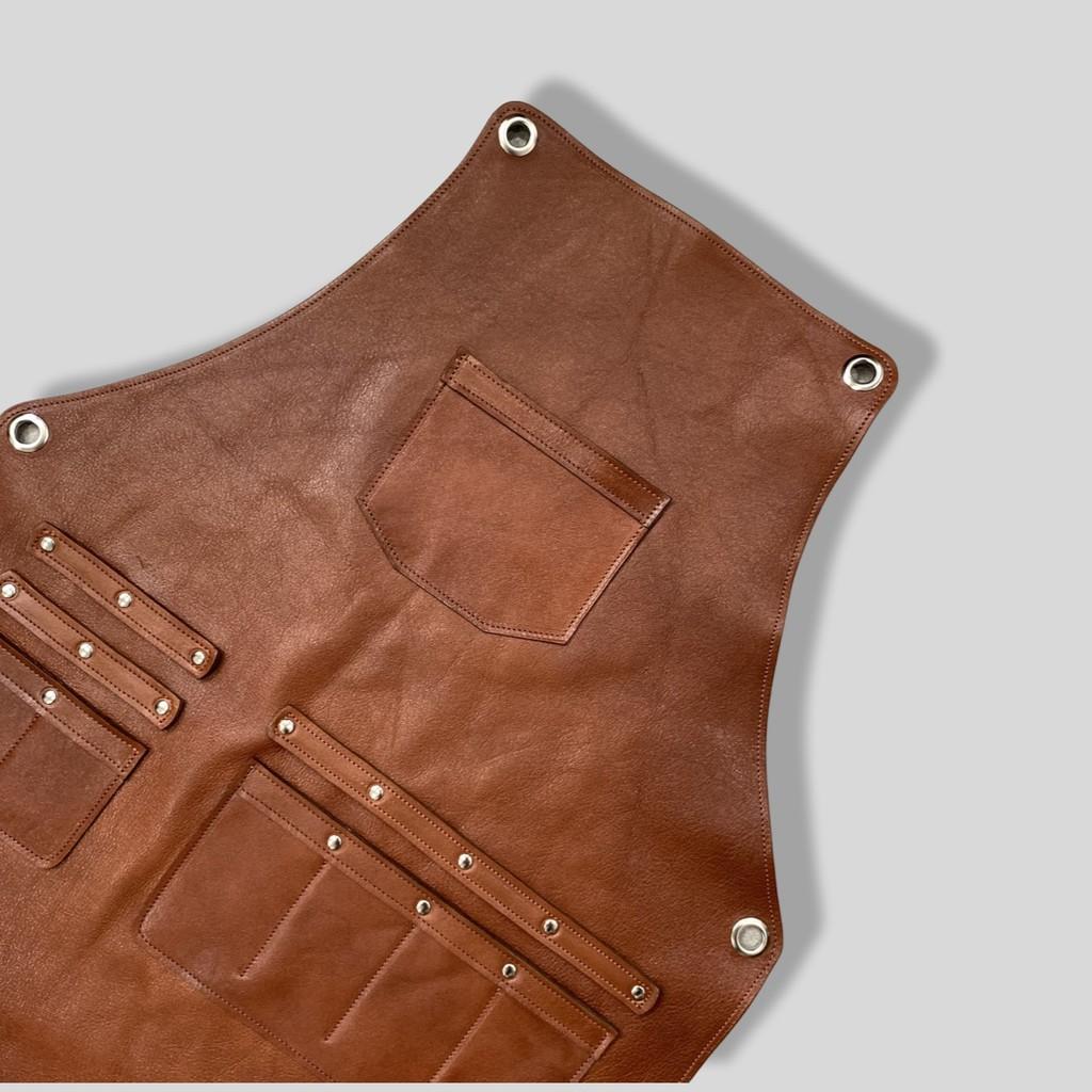 TẠP DỀ PHA CHẾ TẠP DỀ DA BÒ CAO CẤP của Junsleather dành cho Barista và Bartender Cam kết da thật 100% )