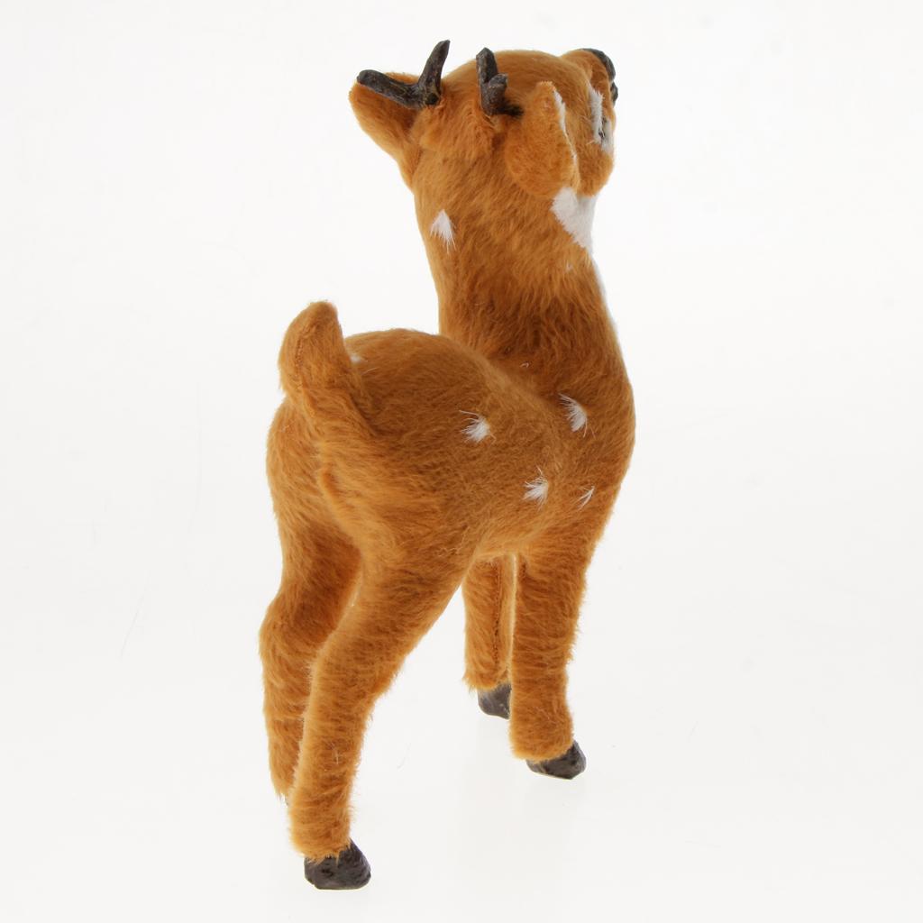 Christmas Plush Simulation Deer Doll Toy Xmas Ornament Home Decor
