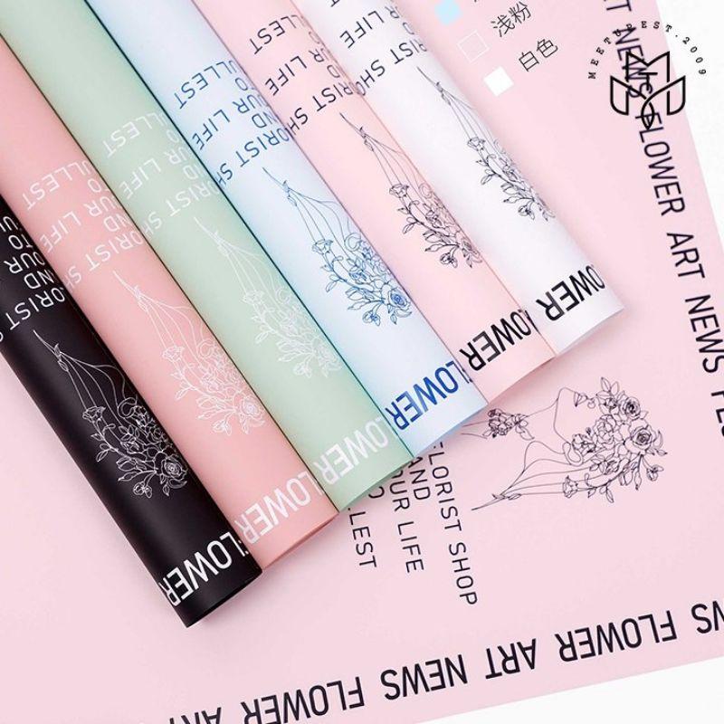 1 xấp 20 tờ giấy chữ NEWS FLOWER ART