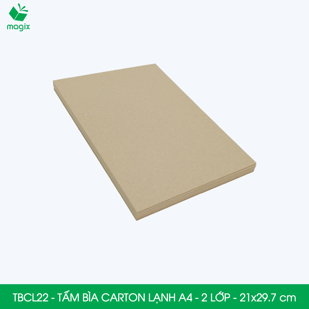TBCL22 - A4 - Xấp 10 tấm bìa carton lạnh 2 lớp cho đóng gói, lót hộp, giữ form hàng, làm đồ handmade