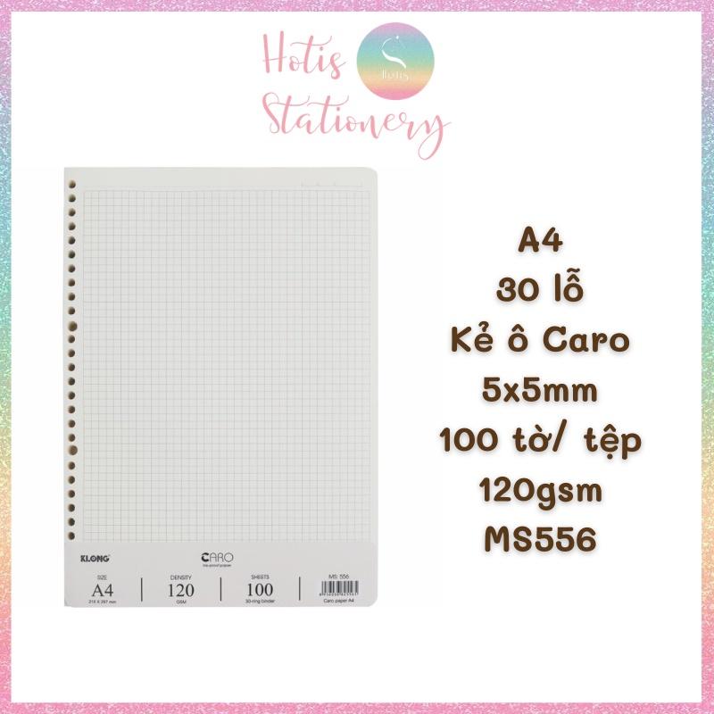 Ruột sổ còng, giấy refill binder KLong A5/B5/A4 120gsm - 100 tờ/ tệp