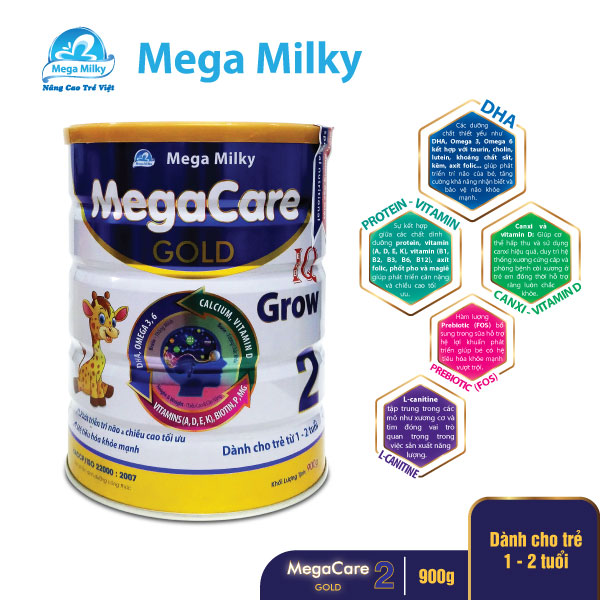 Sữa danh cho trẻ em MEGACARE GOLD IQ GROW 2