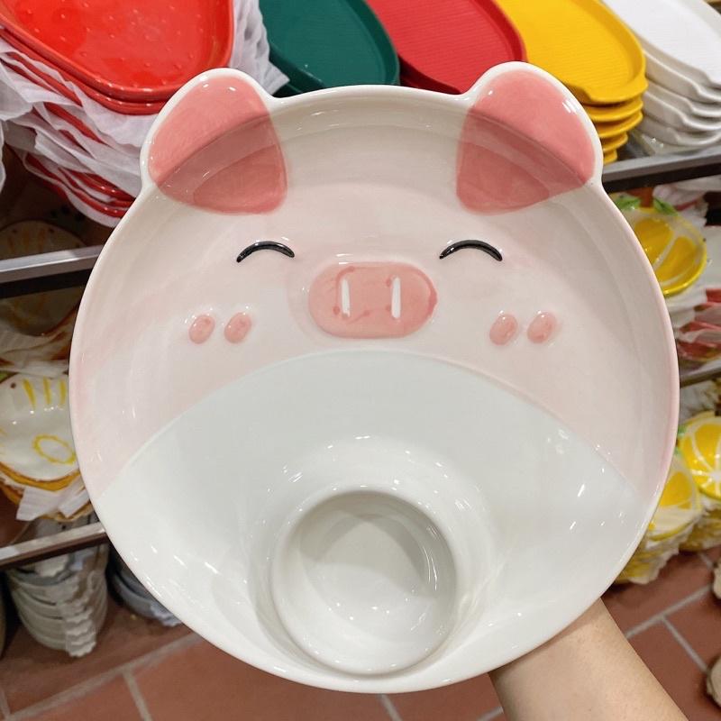 Đĩa Sứ Có Ngăn Chấm Hình Con Vật CuTe