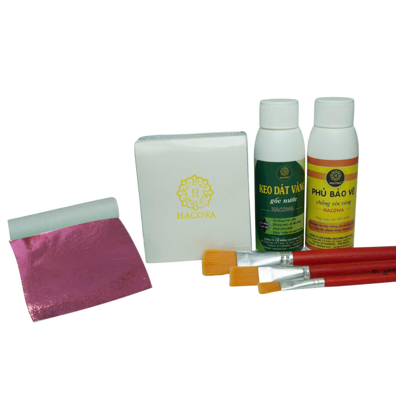 Combo dát vàng gốc nước 500 lá vàng đa sắc 8 màu siêu hot