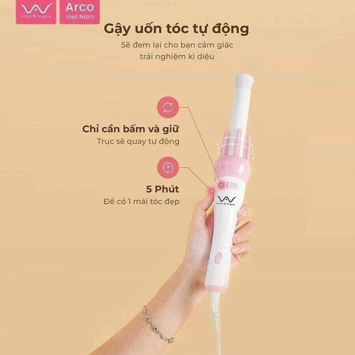 MẪU MỚI NHẤT MÁY LÀM TÓC UỐN XOĂN XOAY TỰ ĐỘNG 360 VIVID &amp; VOGUE HÀN QUỐC VỪA XOĂN VỪA UỐN CỤP