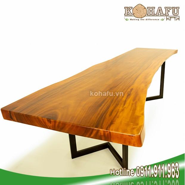 Bàn dài gỗ nguyên tấm/ Bàn phòng họp, hội trường, nhà hàng KL19016