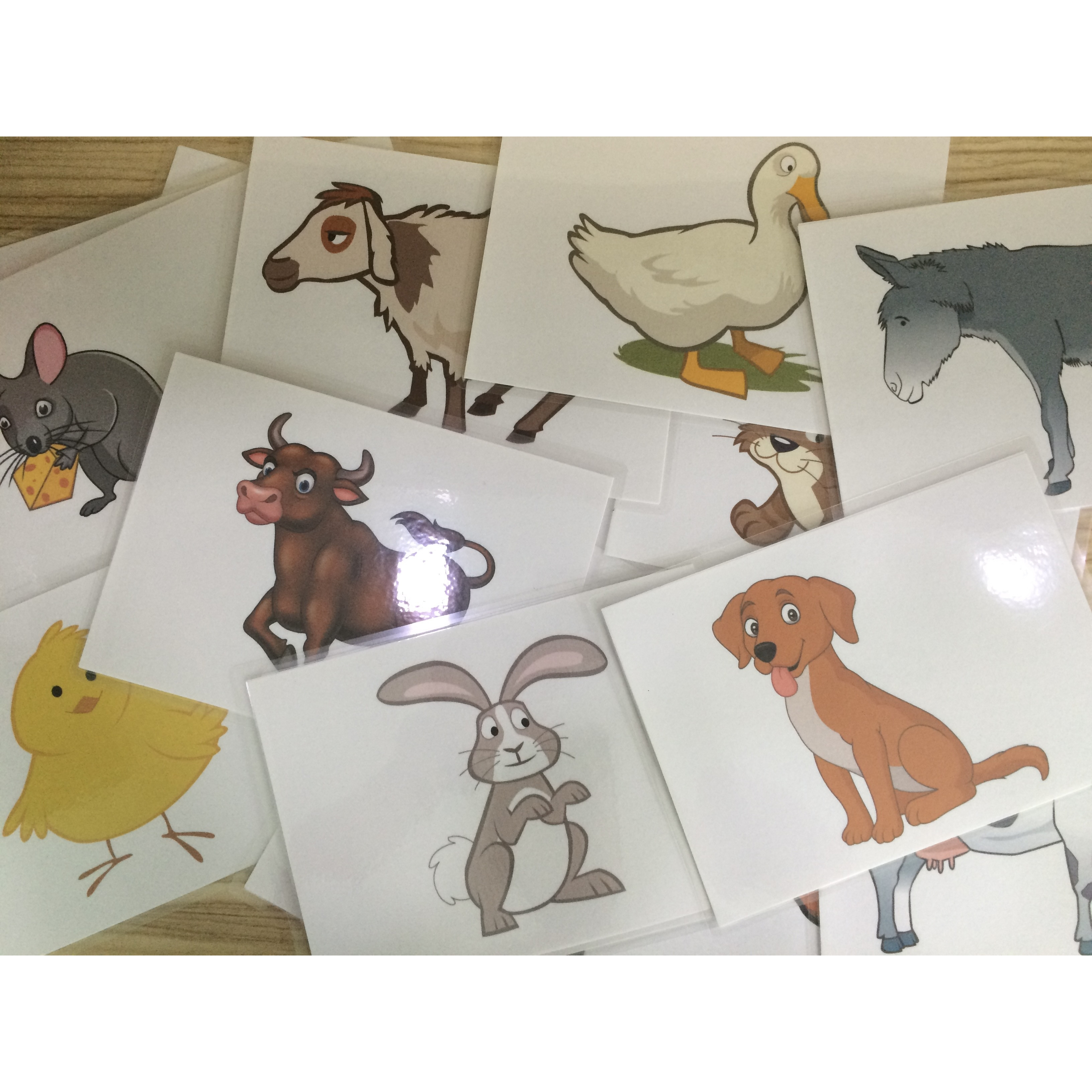 Animal Flashcards - House &amp; Farm Animals - Thẻ học tiếng Anh chủ đề các động vật ở nhà và nông trại - 20 cards