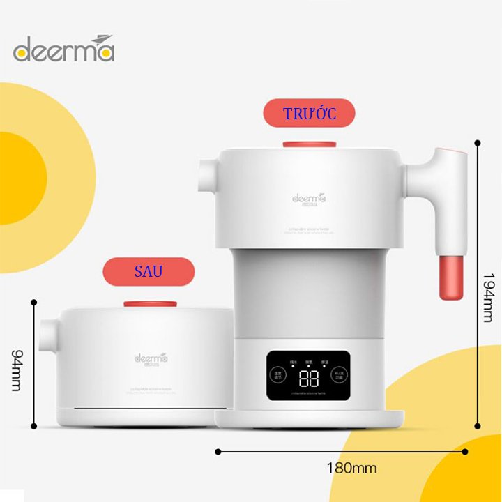 Ấm Đun Nước Siêu Tốc Thông Minh Thế Hệ Mới - Có Thể Gấp Gọn - Dễ Dàng Mang Đi Du Lịch, Dã Ngoại - Hàng Chính Hãng