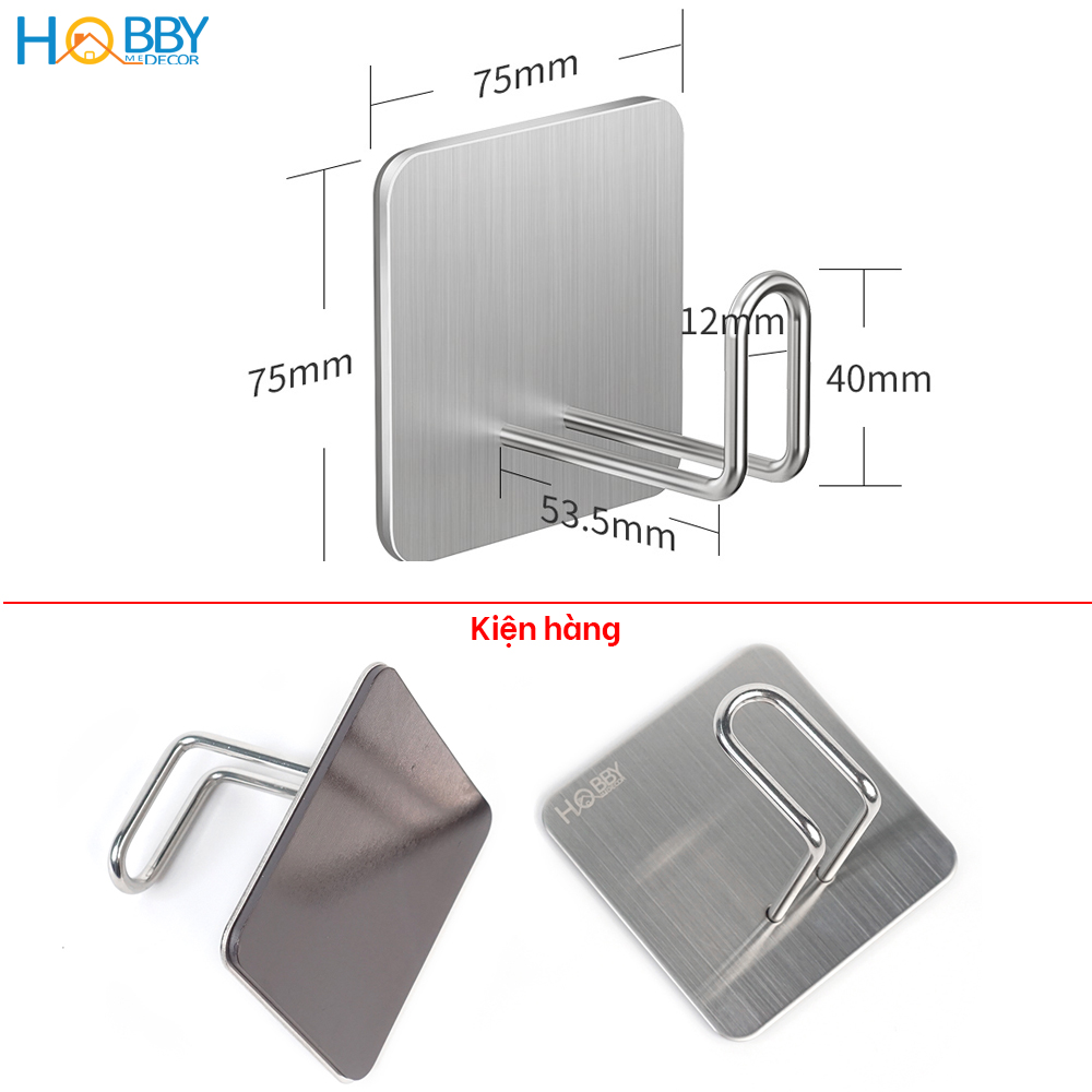 Combo 2 móc treo đồ bếp có nam châm hít inox 304 Hobby Home Decor MTDN
