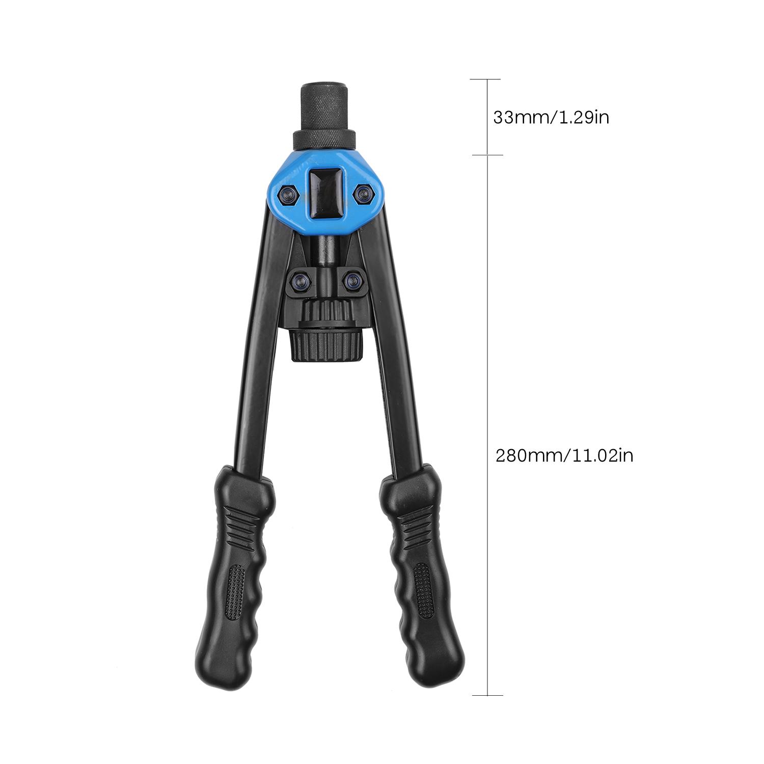110Pcs Hand Rivet Nut Tool Riveting Tool Set Rivet Nut Setter Kit with 100pcs Assorted Rivet Nuts 7 Metric Mandrels of