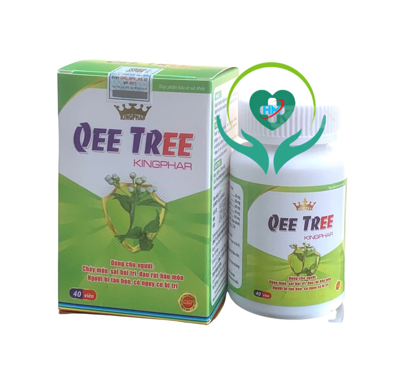 QEE TREE Kingphar - Hỗ trợ làm giảm triệu chứng bệnh trĩ: chảy máu, đau rát, ngứa rát, sa búi trĩ.