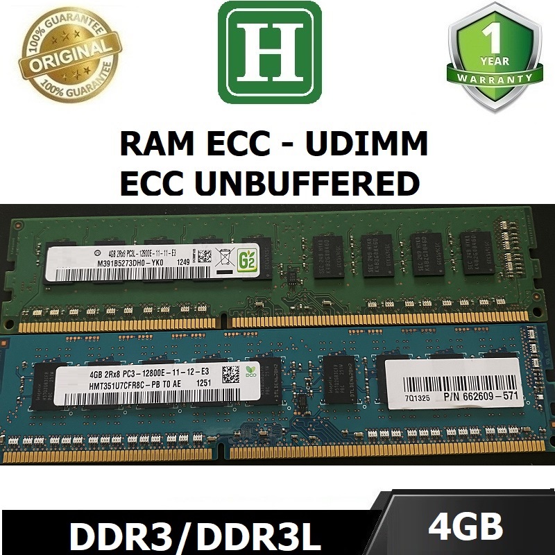 Ram ECC UDIMM (ECC UNBUFFERED) DDR3 4GB bus 1600